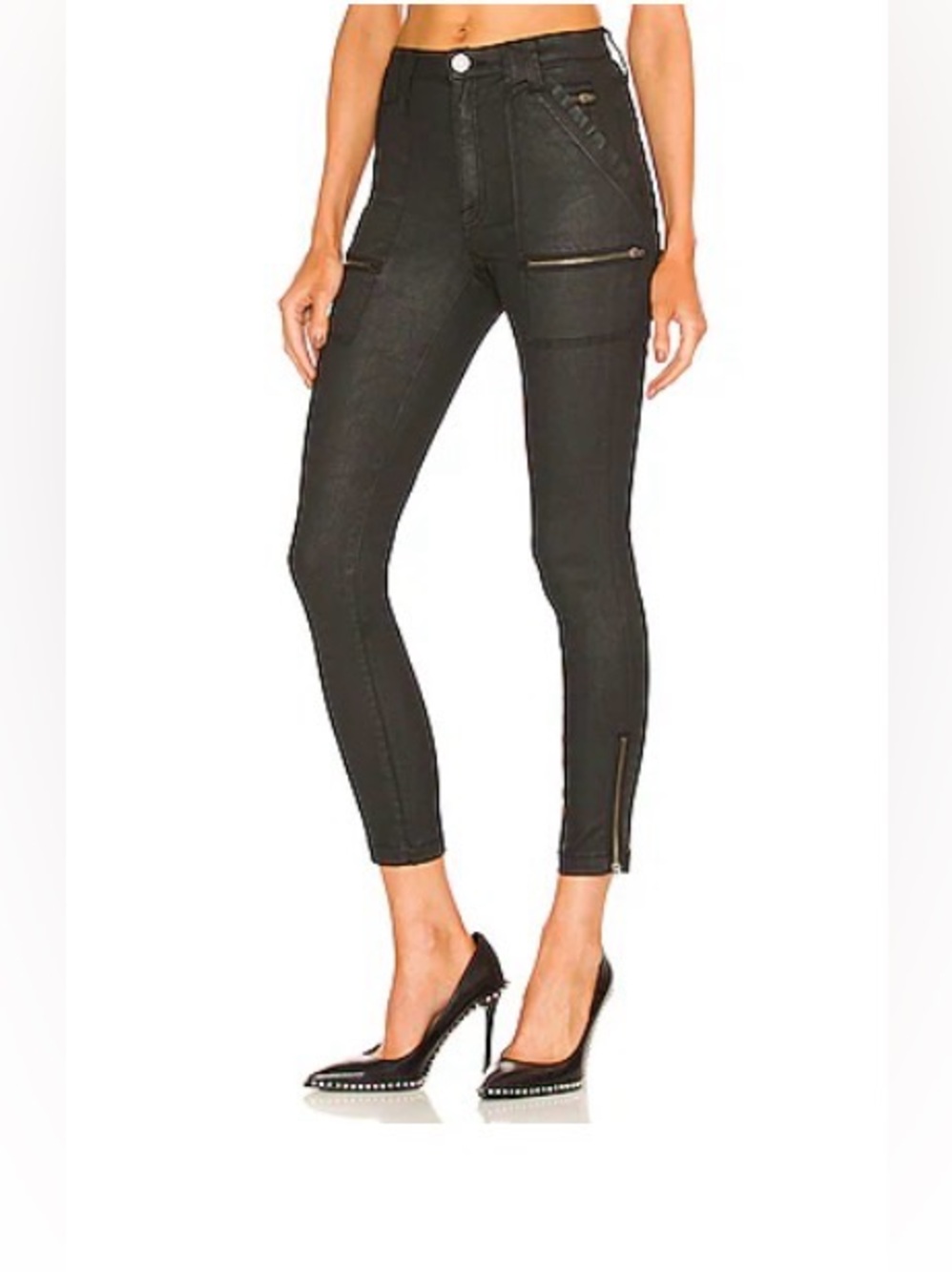 NWT Joie The Park Skinny Cargo Utility Pants Caviar Black 29